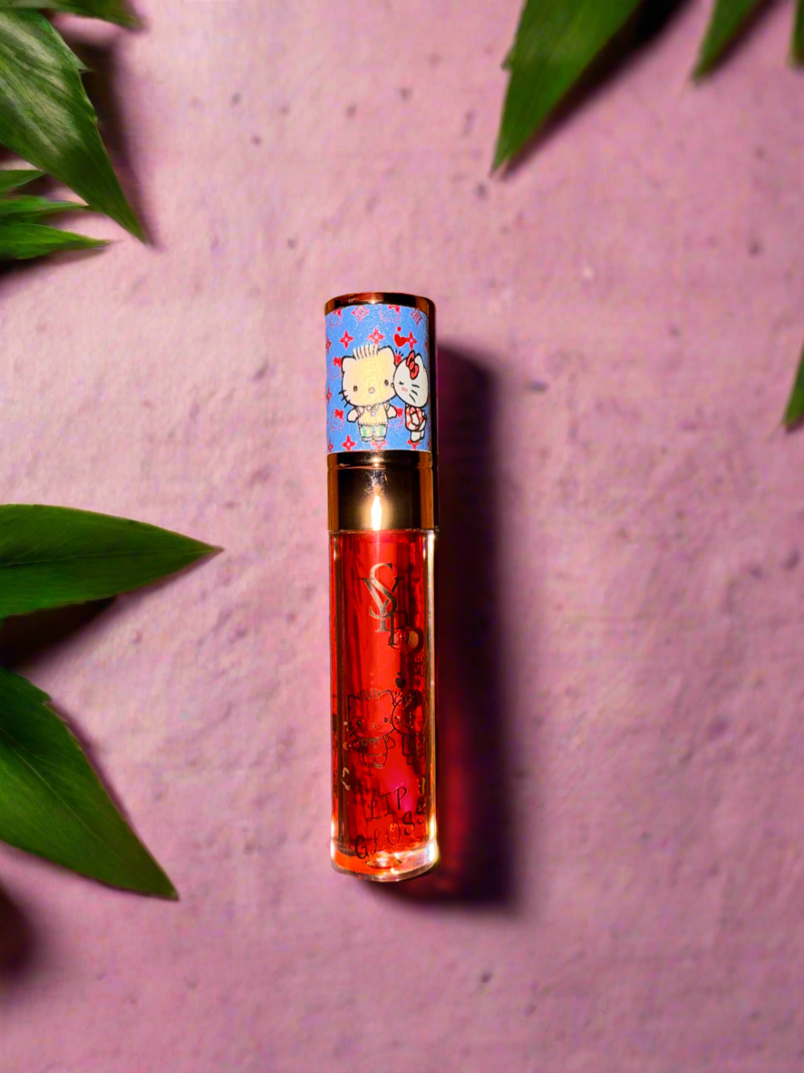 Red lip gloss