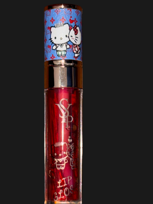 Red lip gloss