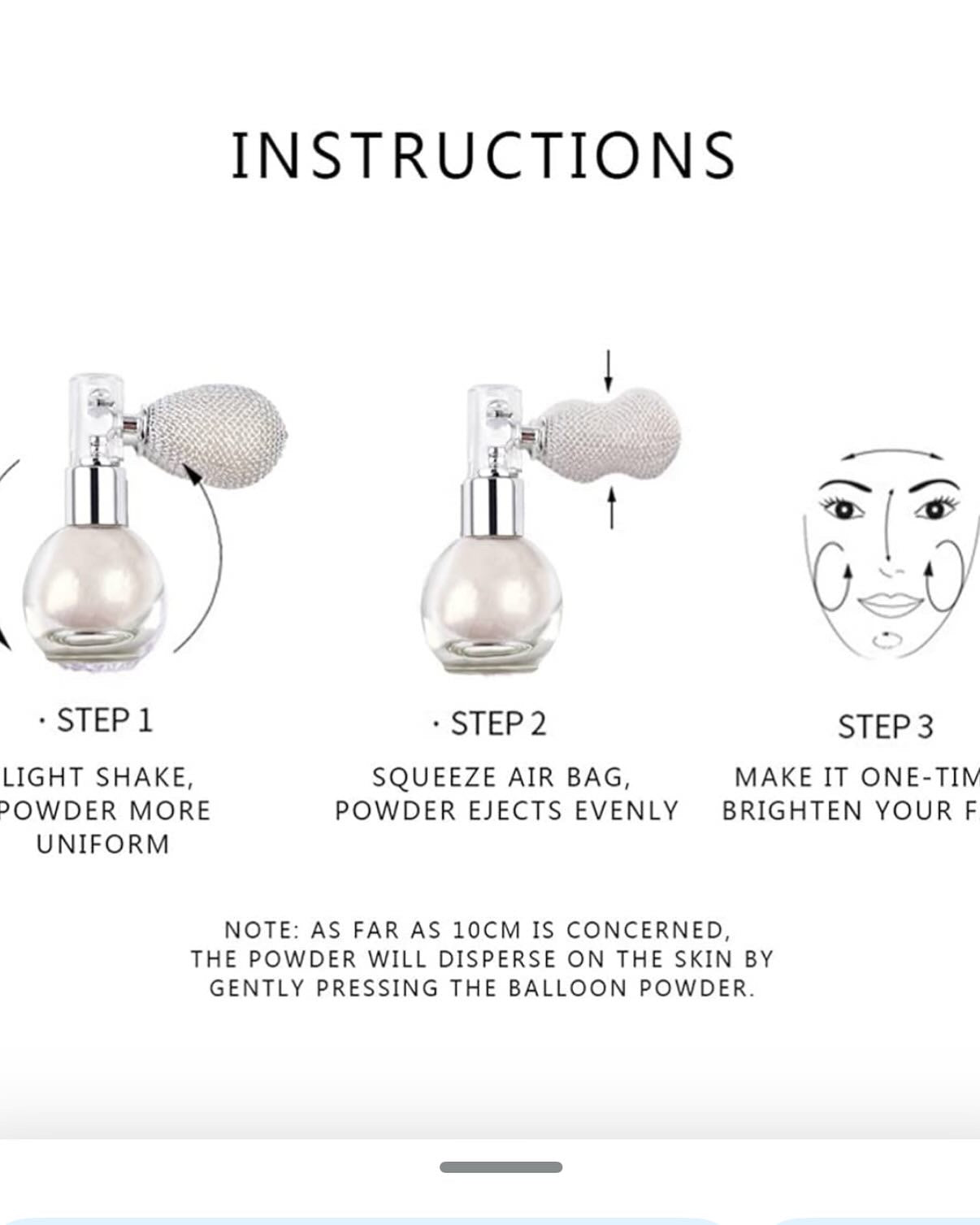 White powder Highlight Spray